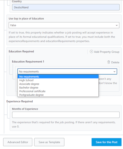 Google for Jobs in Rank Math