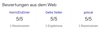 Google My Business Bewertungen aus dem Web