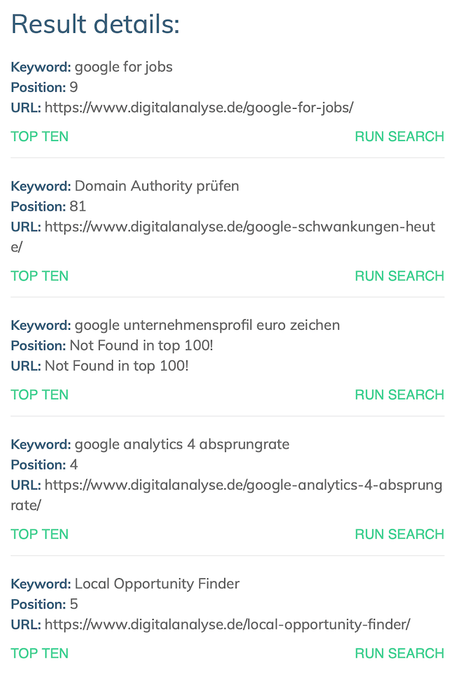 Serprobot SERP Check