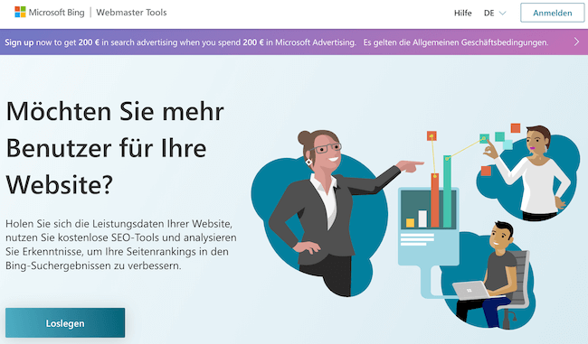 Bing Webmaster Tools Start