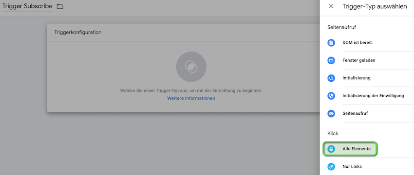 Trigger festlegen