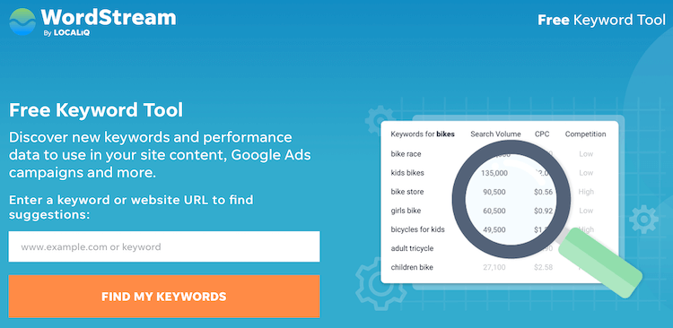 WordStream Keyword Tool